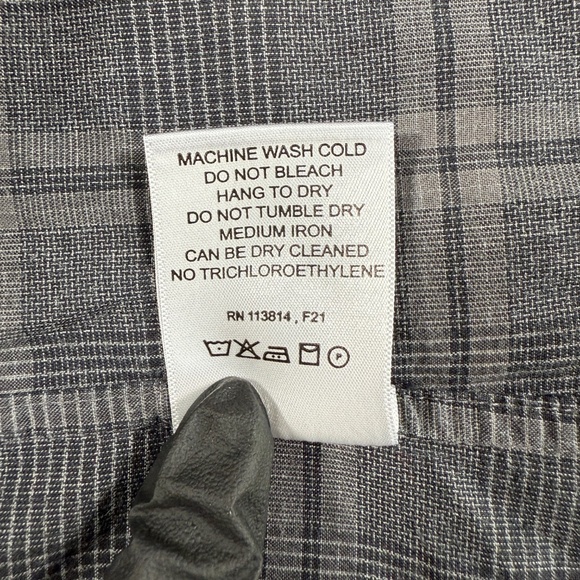 Billy Reid Shirt Mens X Large Gray Plaid Standard Fit Button Up Long Sleeve - Picture 13 of 13